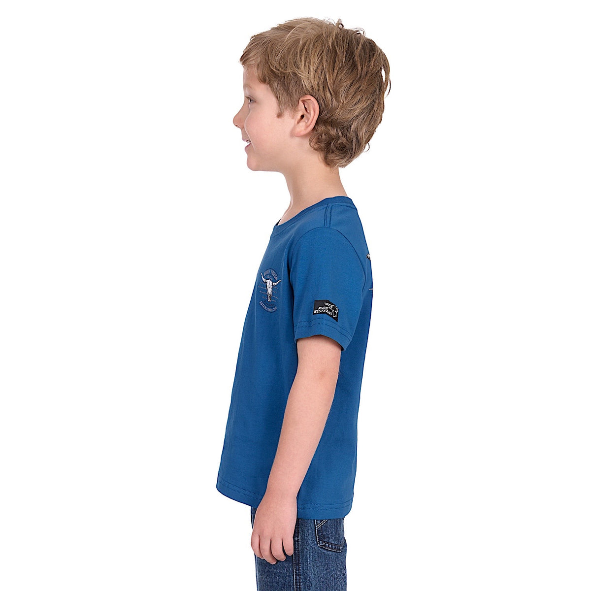 Pure Western Boy’s Frank Tee - Denim