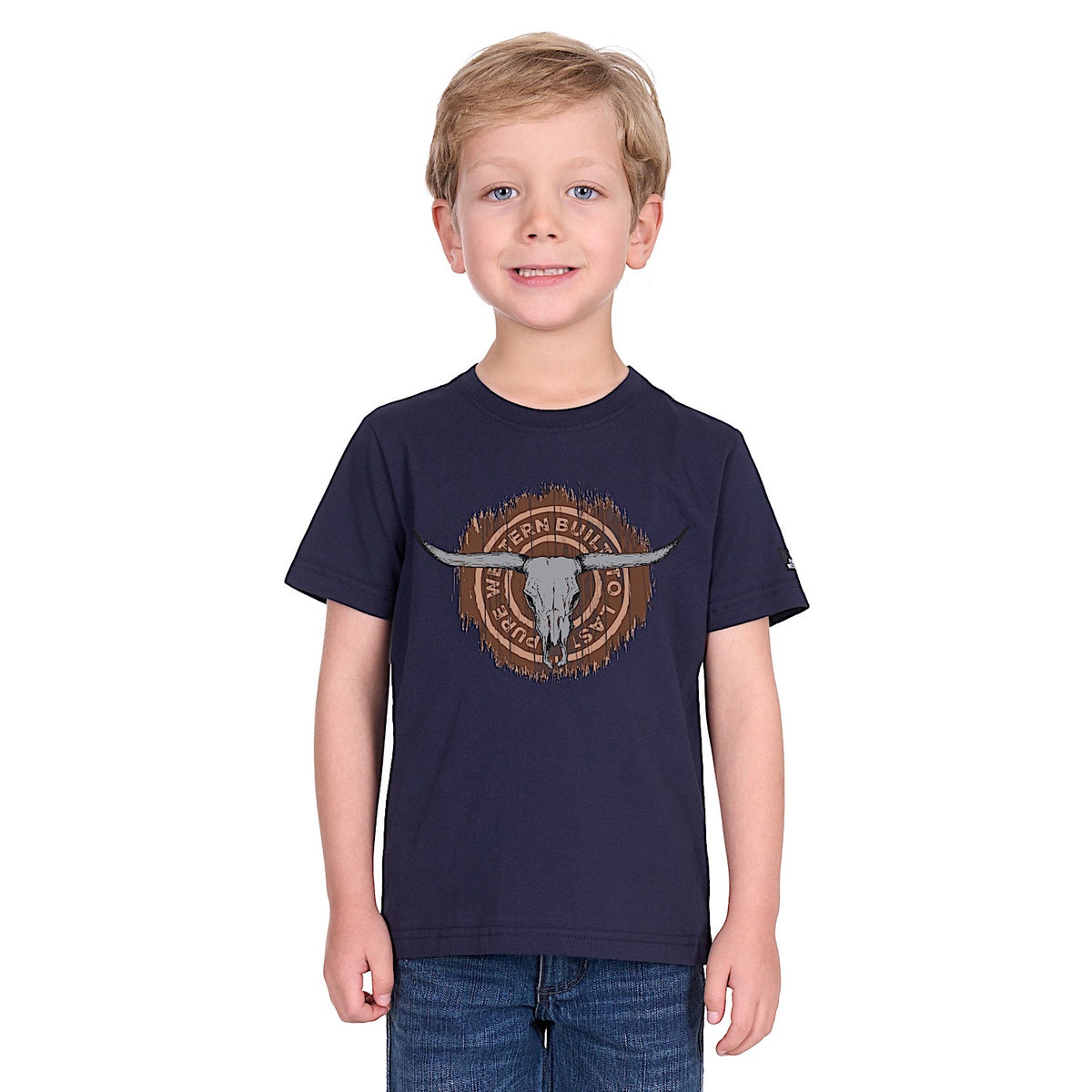 Pure Western Boy’s Samuel Tee - Navy