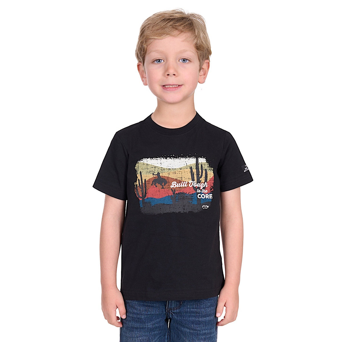 Pure Western Boy’s Terry Tee - Black
