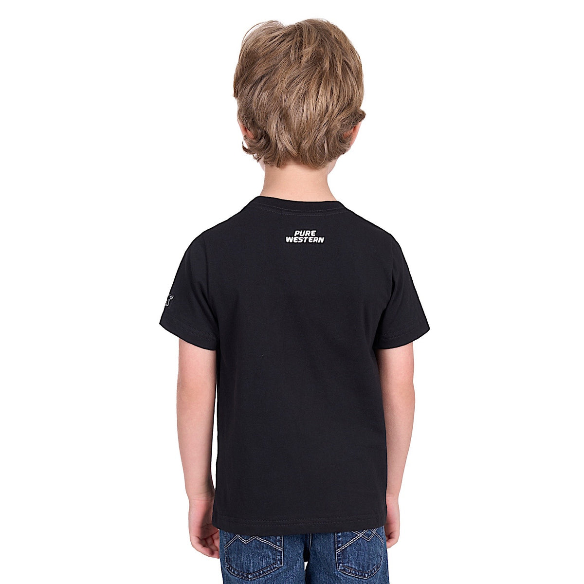 Pure Western Boy’s Terry Tee - Black