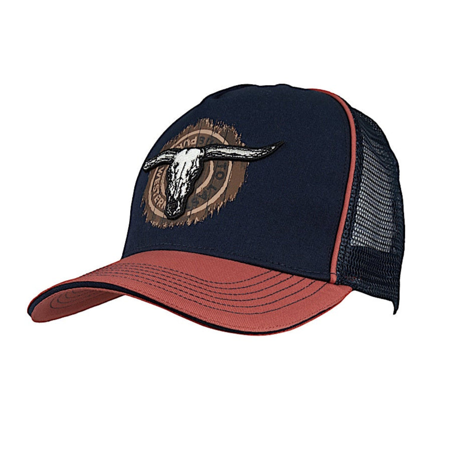 Pure Western Samuel Hp Trucker Cap - Navy/Rust