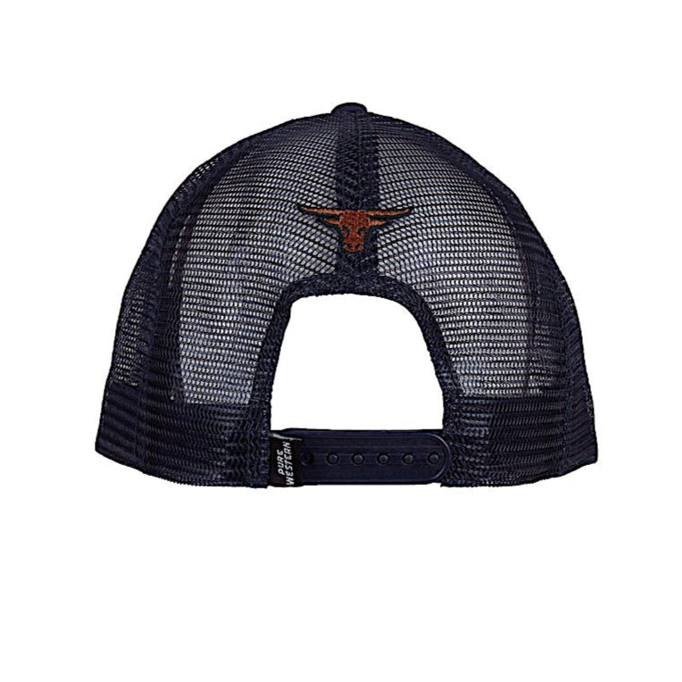 Pure Western Samuel Hp Trucker Cap - Navy/Rust