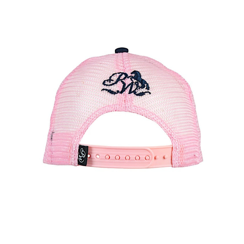 Pure Western Kid’s Alesia Trucker Cap - Navy/Pink