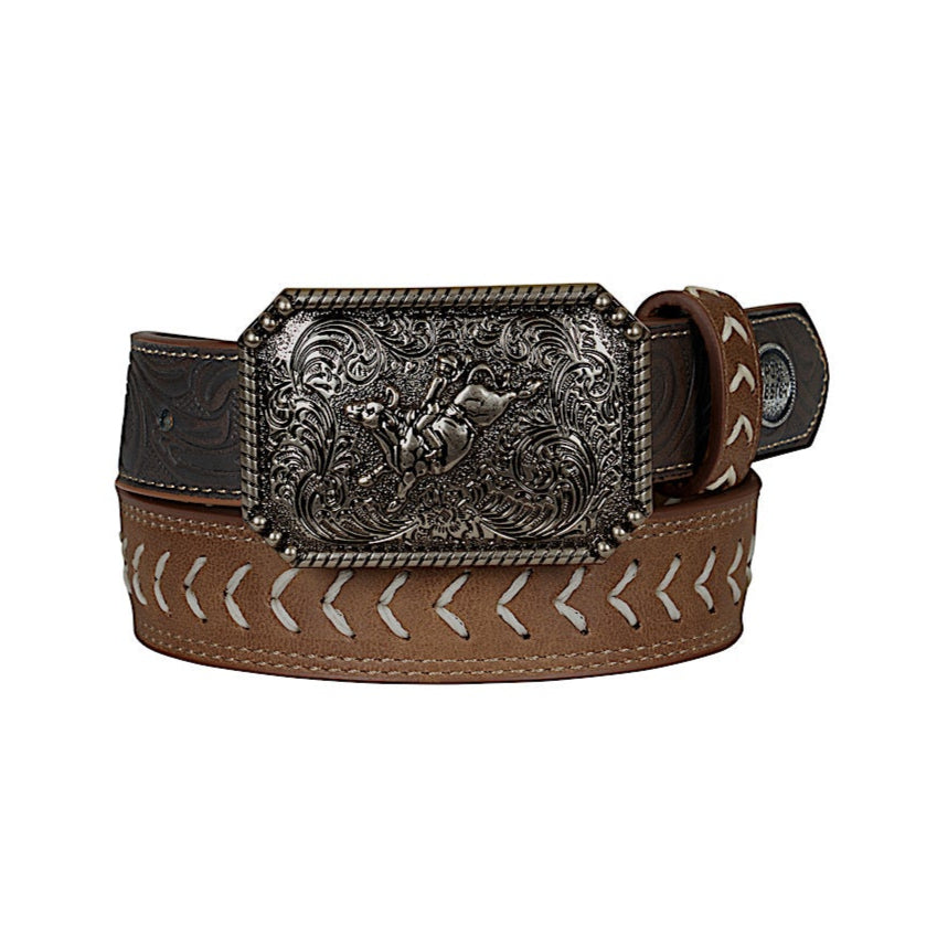 Pure Western Kid’s Terrence Belt - Tan/Chocolate