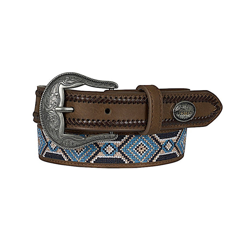 Pure Western Kid’s Warren Belt - Tan/Multi