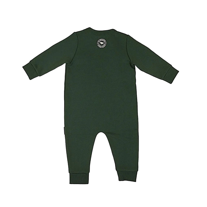 Ringers Western Moto Babies Fleece Long Sleeve Zip Onesie - Pine