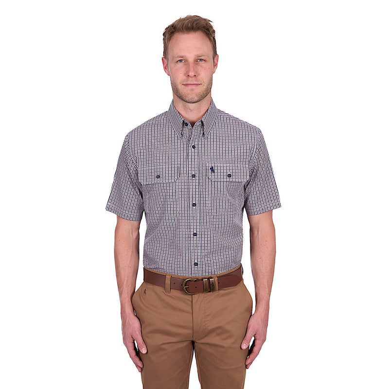 Thomas Cook Men’s Will Short Sleeve Shirt - Navy/Tan