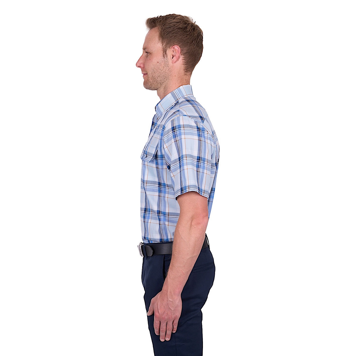 Thomas Cook Men’s Brian Short Sleeve Shirt - Blue/Tan