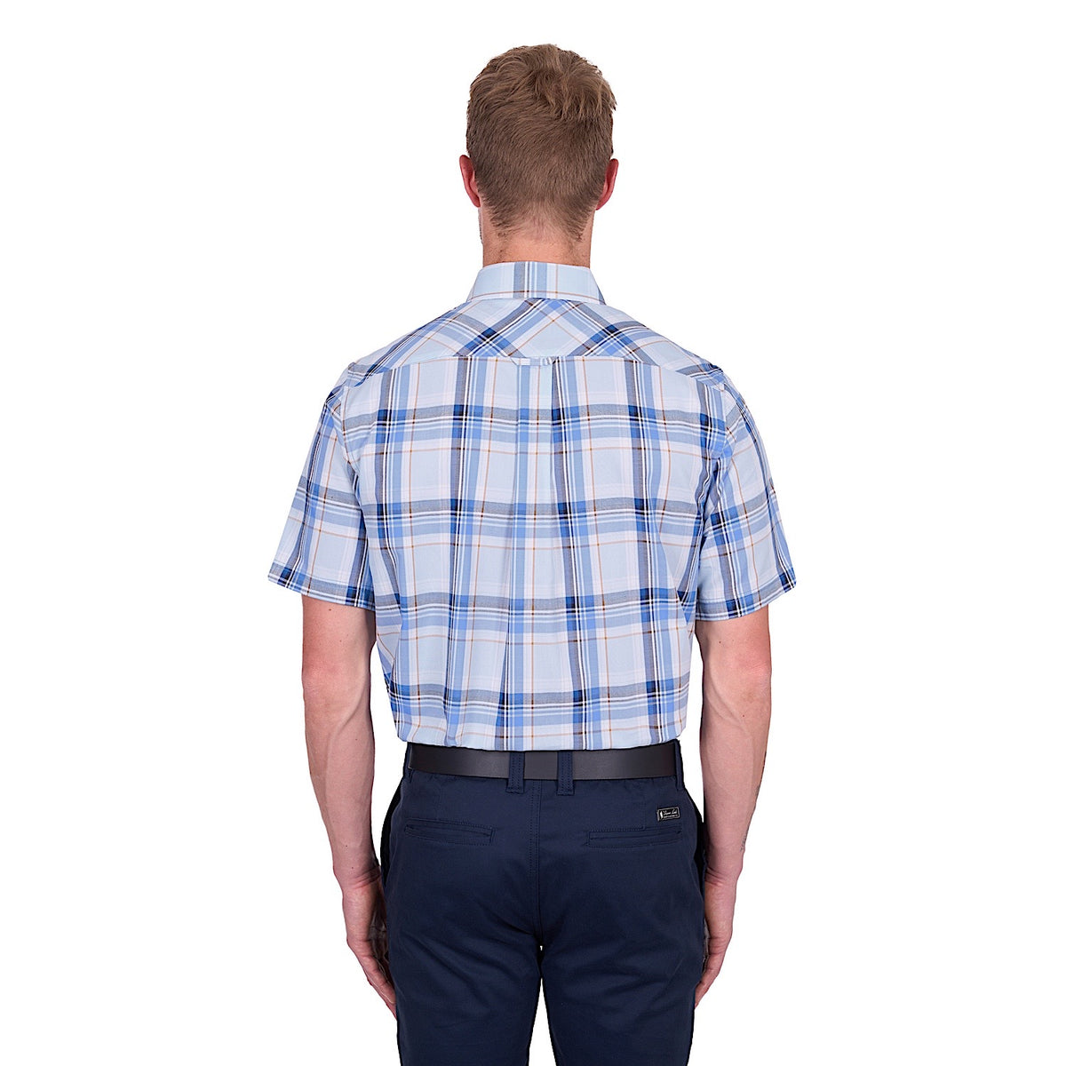 Thomas Cook Men’s Brian Short Sleeve Shirt - Blue/Tan