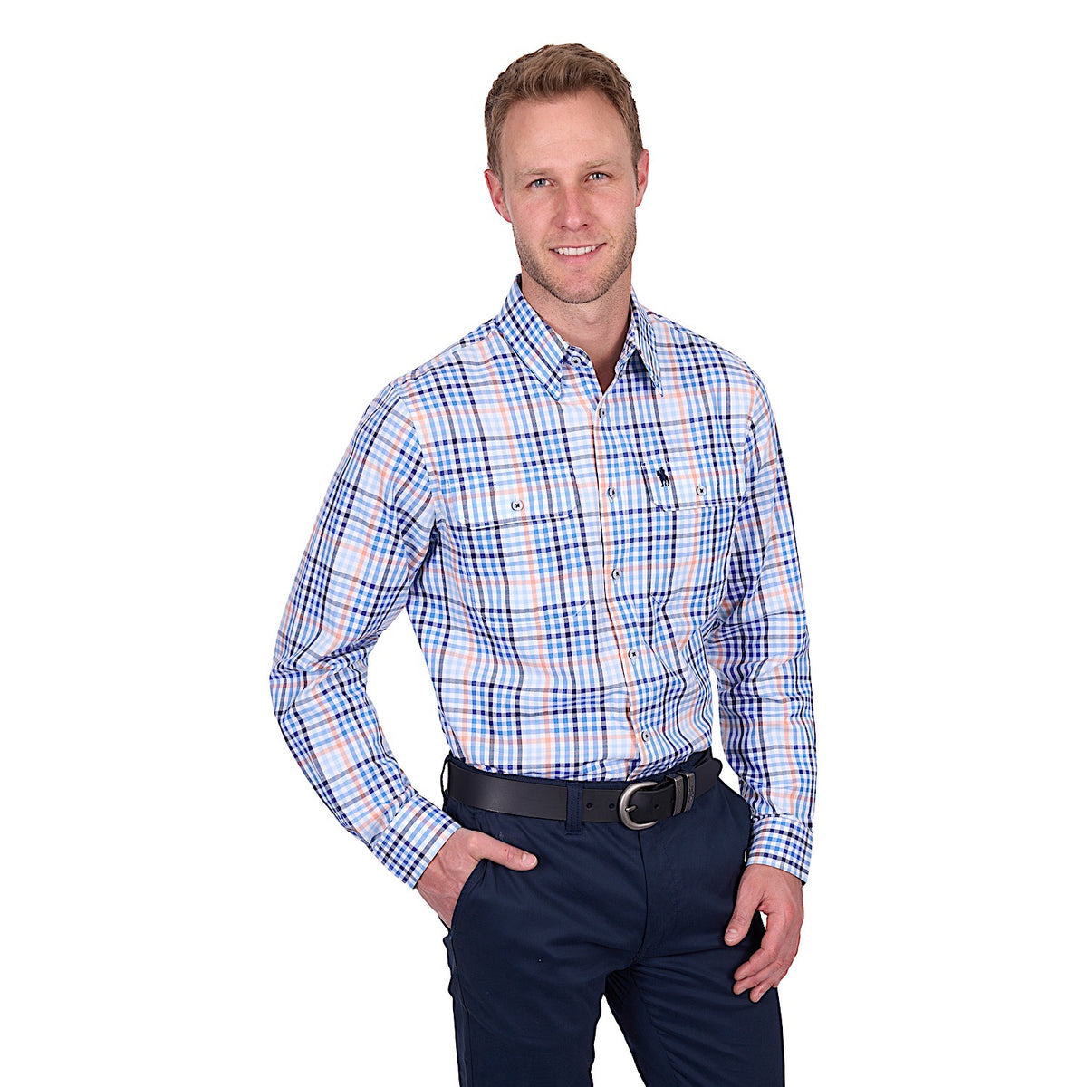 Thomas Cook Men’s Mark Shirt - Navy/Melon