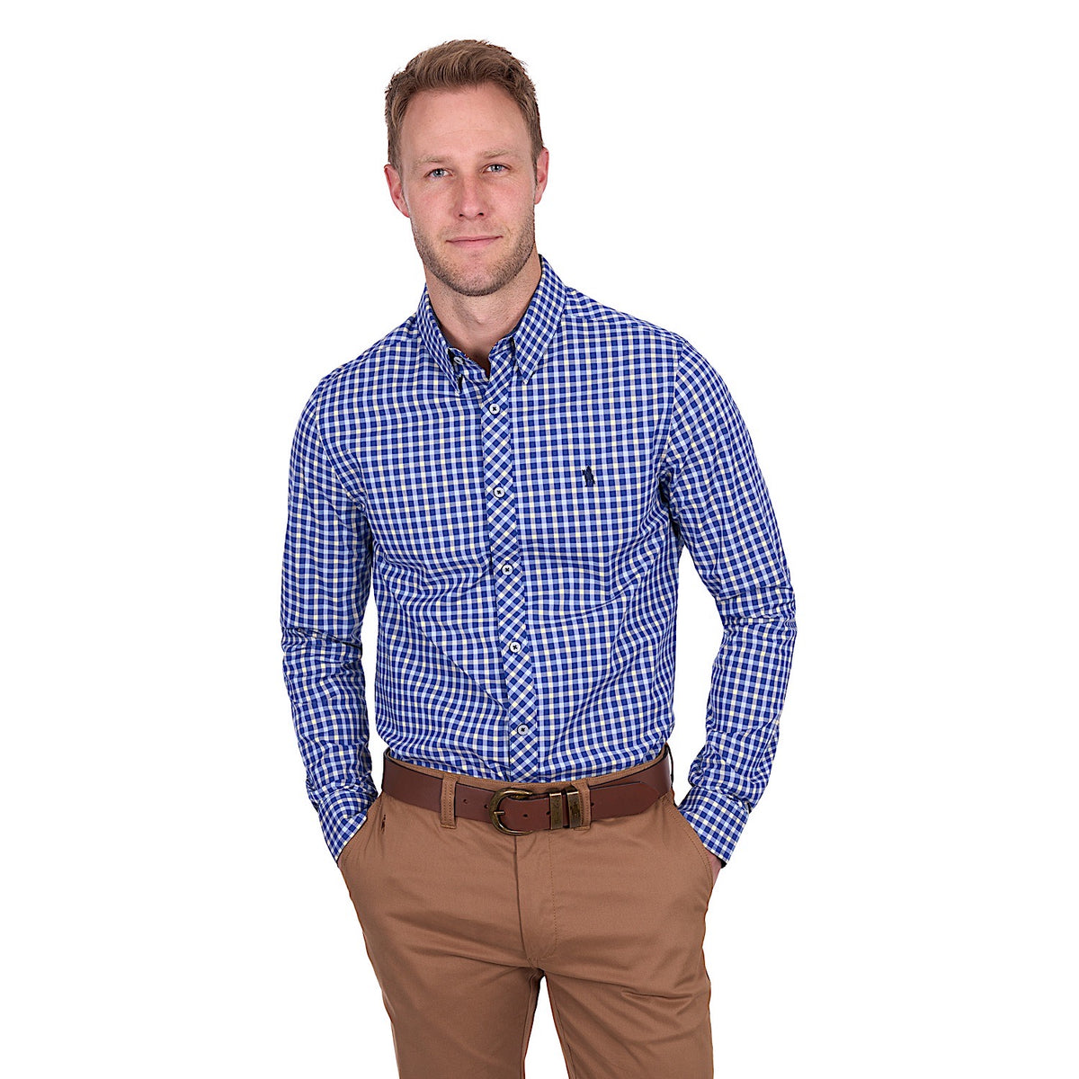 Thomas Cook Men’s James Tailored Shirt - Royal/Yellow