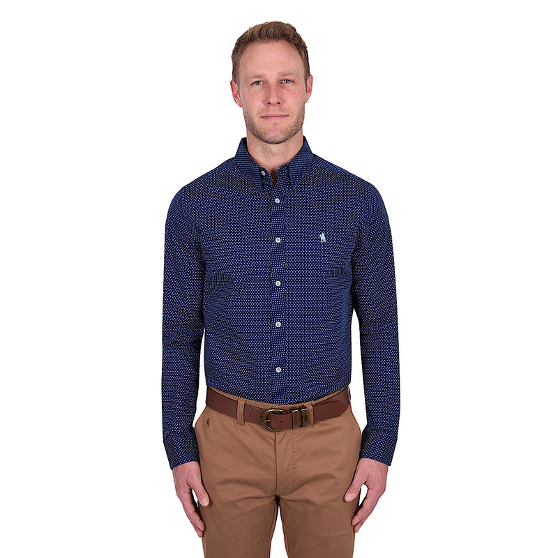 Thomas Cook Men’s David Tailored Shirt - Navy/Blue