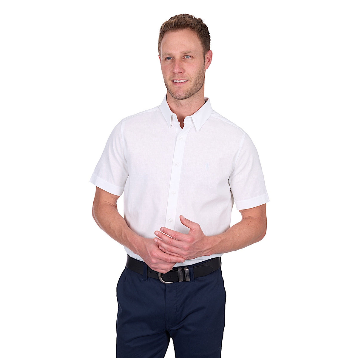 Thomas Cook Men’s TC Linen Short Sleeve Shirt - White