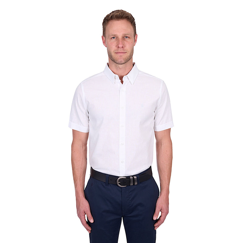 Thomas Cook Men’s TC Linen Short Sleeve Shirt - White