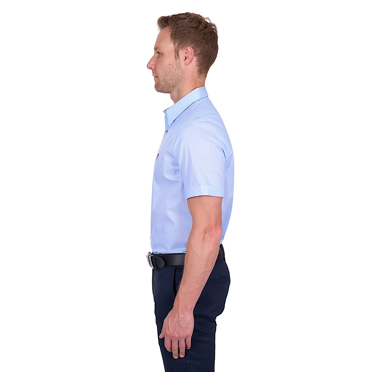 Thomas Cook Men’s Michael Tailored Short Sleeve Shirt - White/Royal