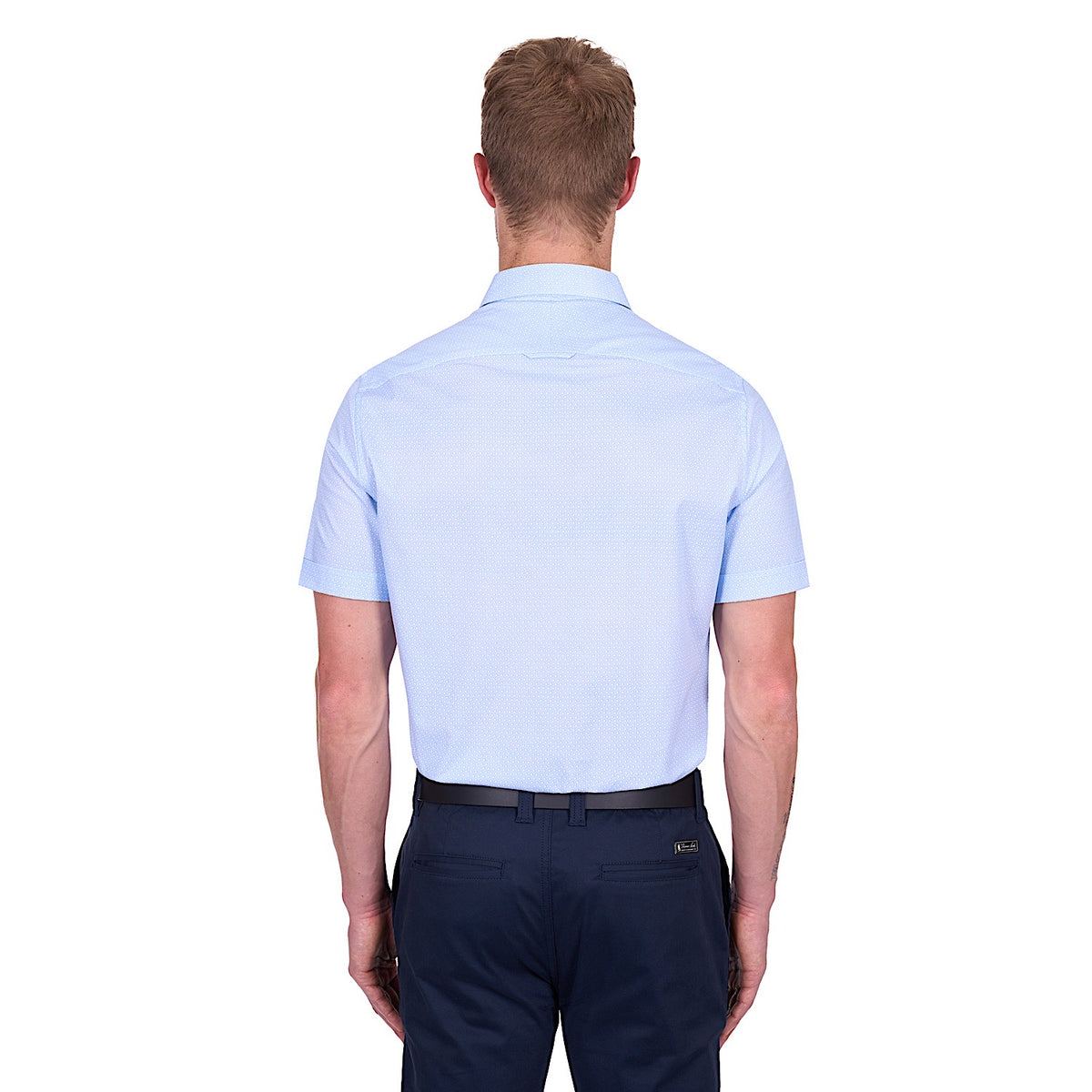 Thomas Cook Men’s Michael Tailored Short Sleeve Shirt - White/Royal