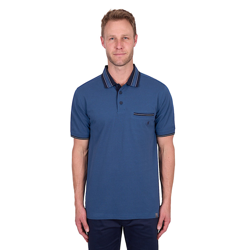 Thomas Cook Men’s Ben Tailored Polo - Blue Ocean