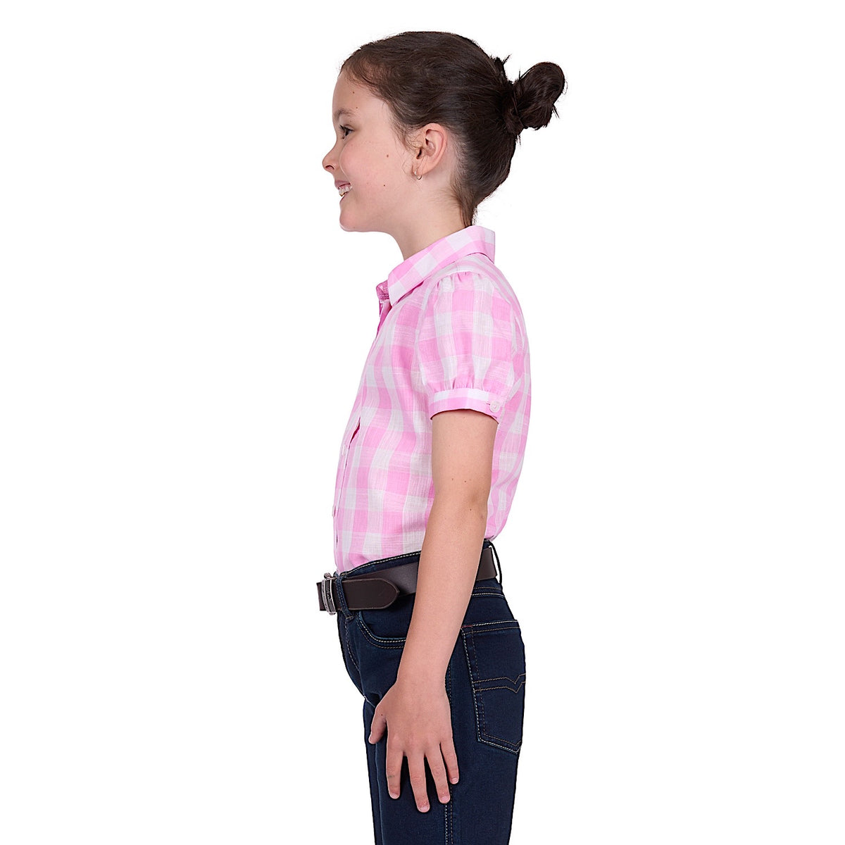 Thomas Cook Girl’s Eliza Short Sleeve Shirt - Pink/White