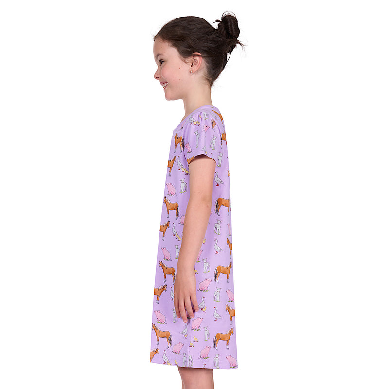 Thomas Cook Girl’s Farm Friends Nightie - Lilac
