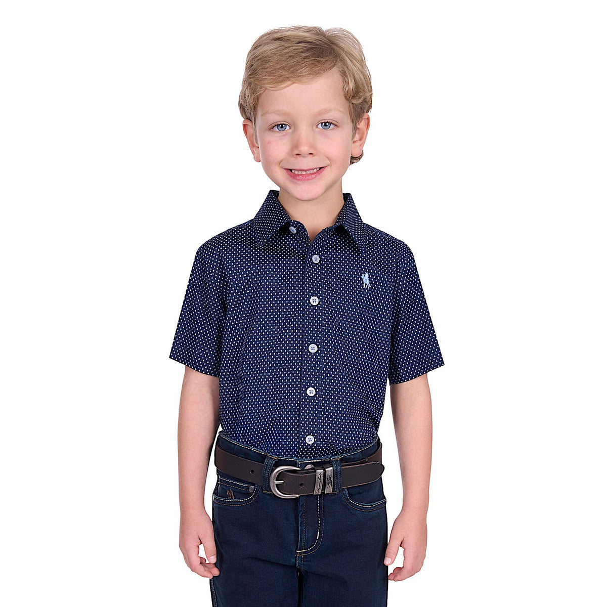 Thomas Cook Boy’s David Short Sleeve Shirt - Navy/Blue
