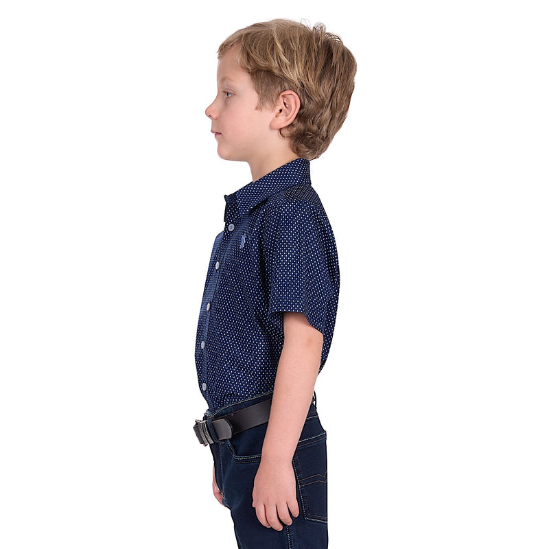 Thomas Cook Boy’s David Short Sleeve Shirt - Navy/Blue