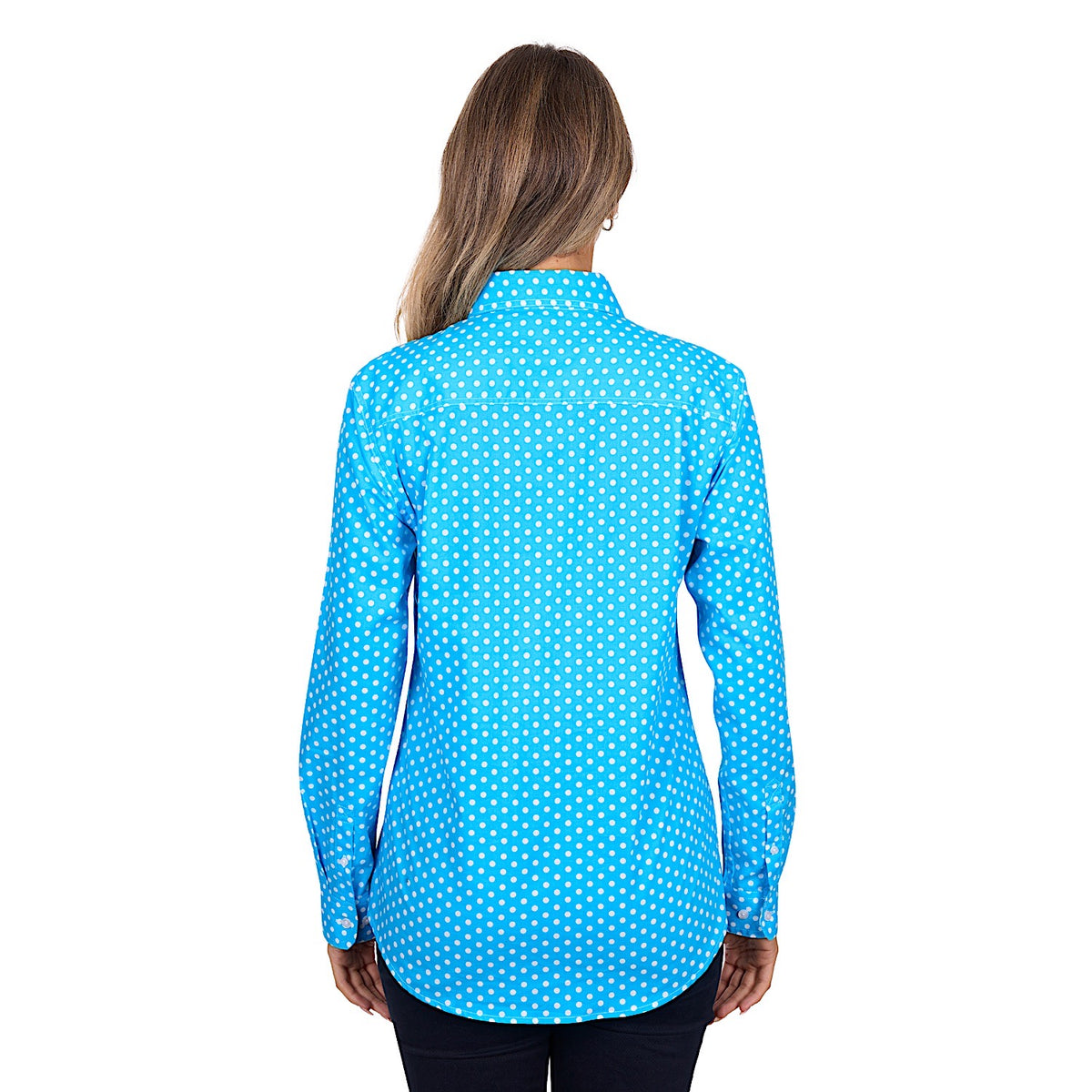 Hard Slog Women's Sia Half Placket Long Sleeve Shirt - Blue