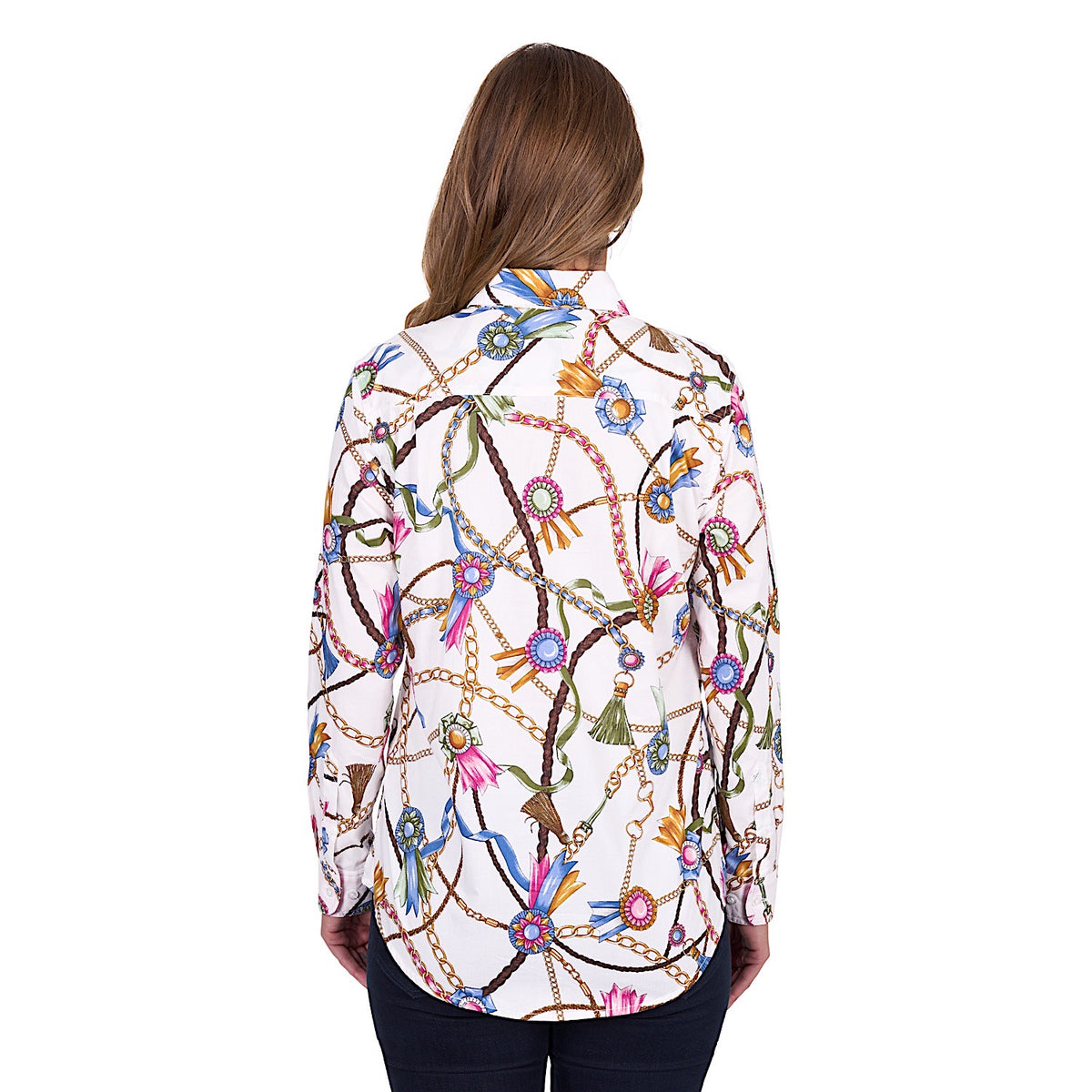 Hard Slog Women’s Jolie Full Placket Long Sleeve Shirt White