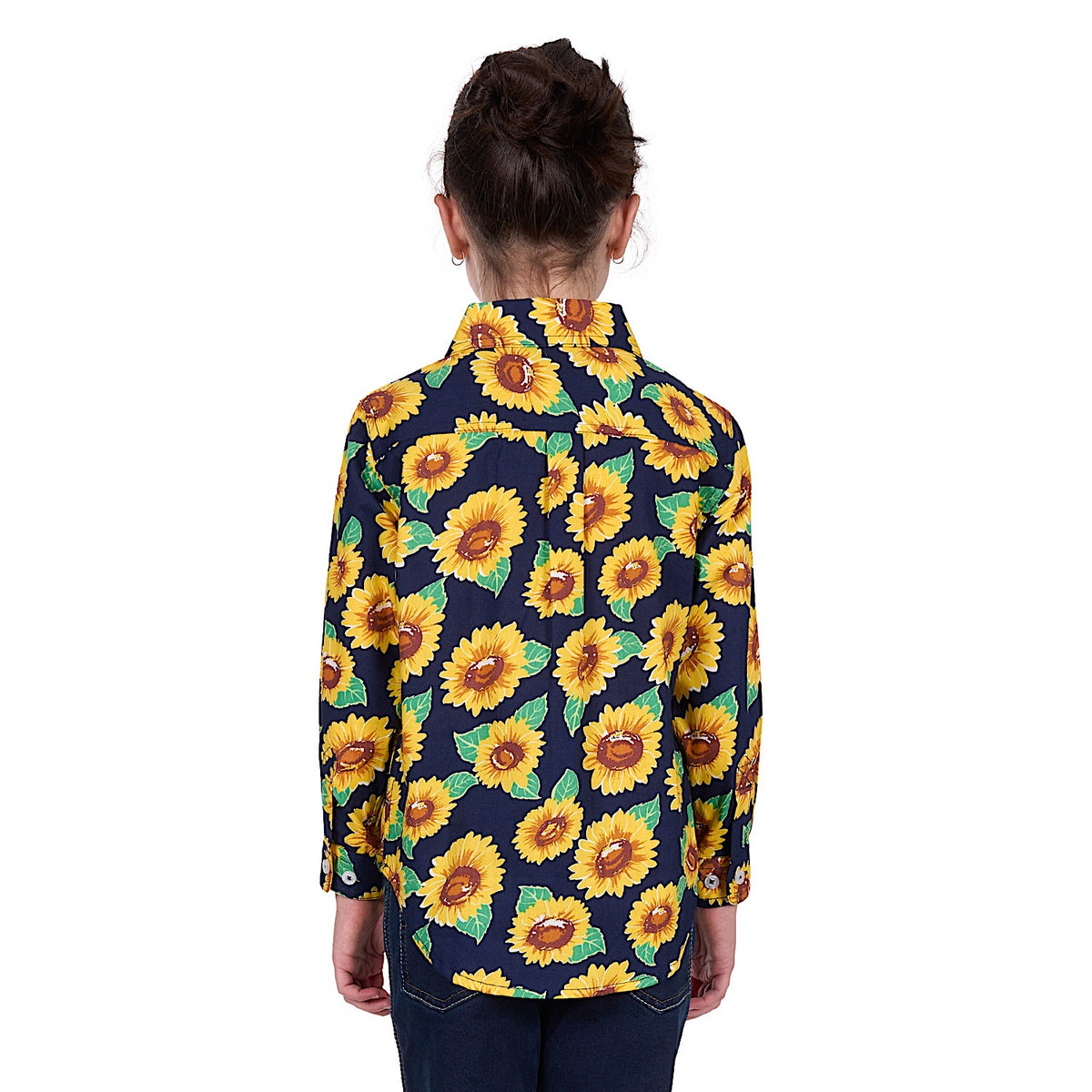 Hard Slog Kid’s Ally Half Placket Long Sleeve Shirt - Yellow/Green