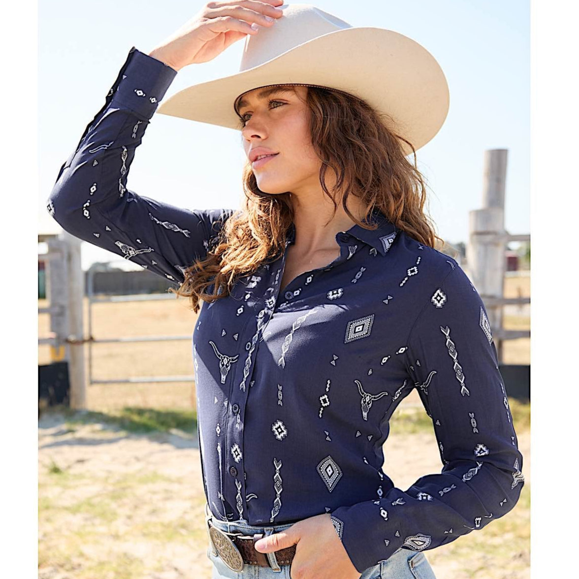 Wrangler Women’s Austin Shirt - Navy