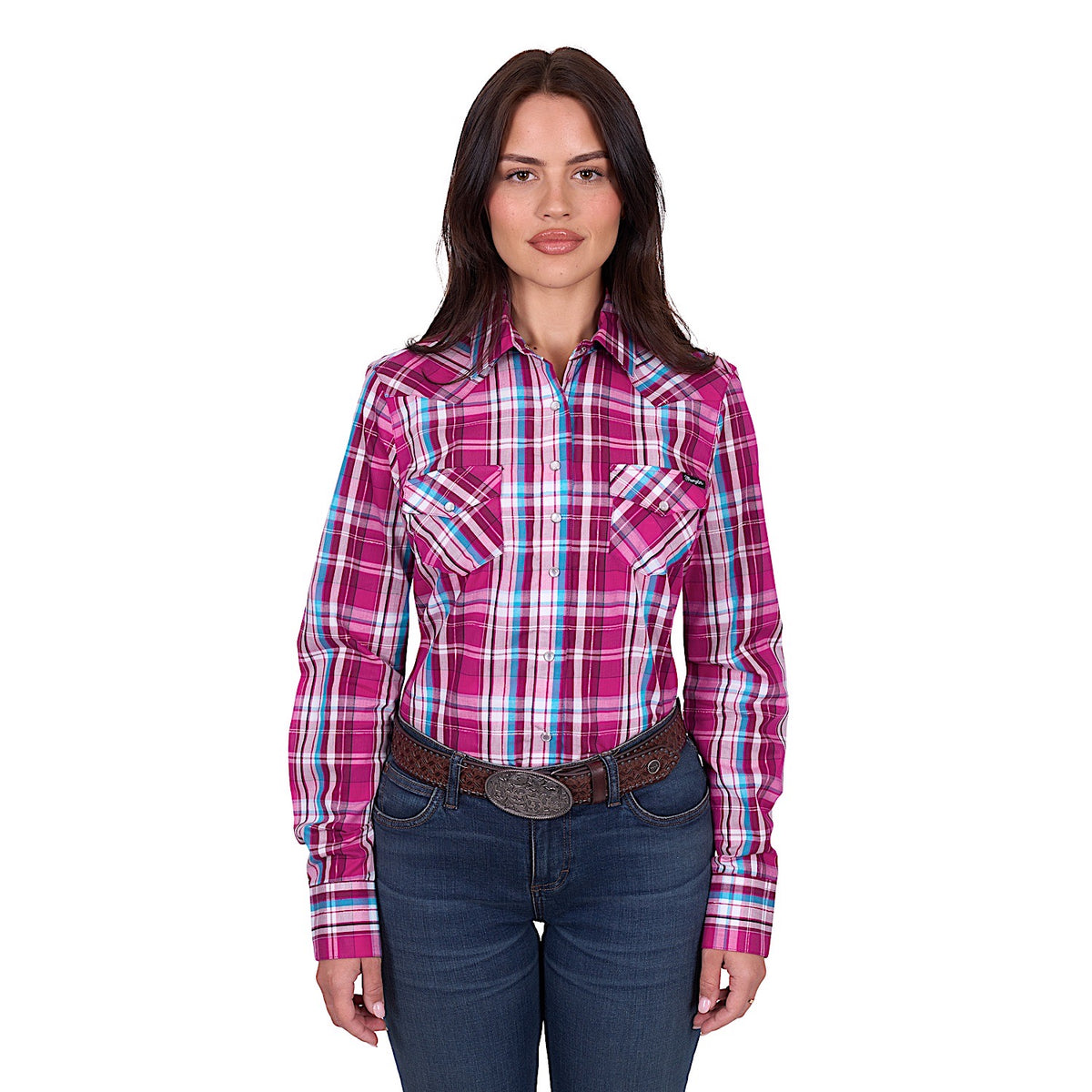 Wrangler Women’s Molly Check Shirt - Pink