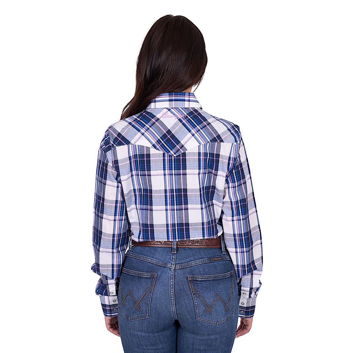Wrangler Women’s Peyton Check Shirt - Navy