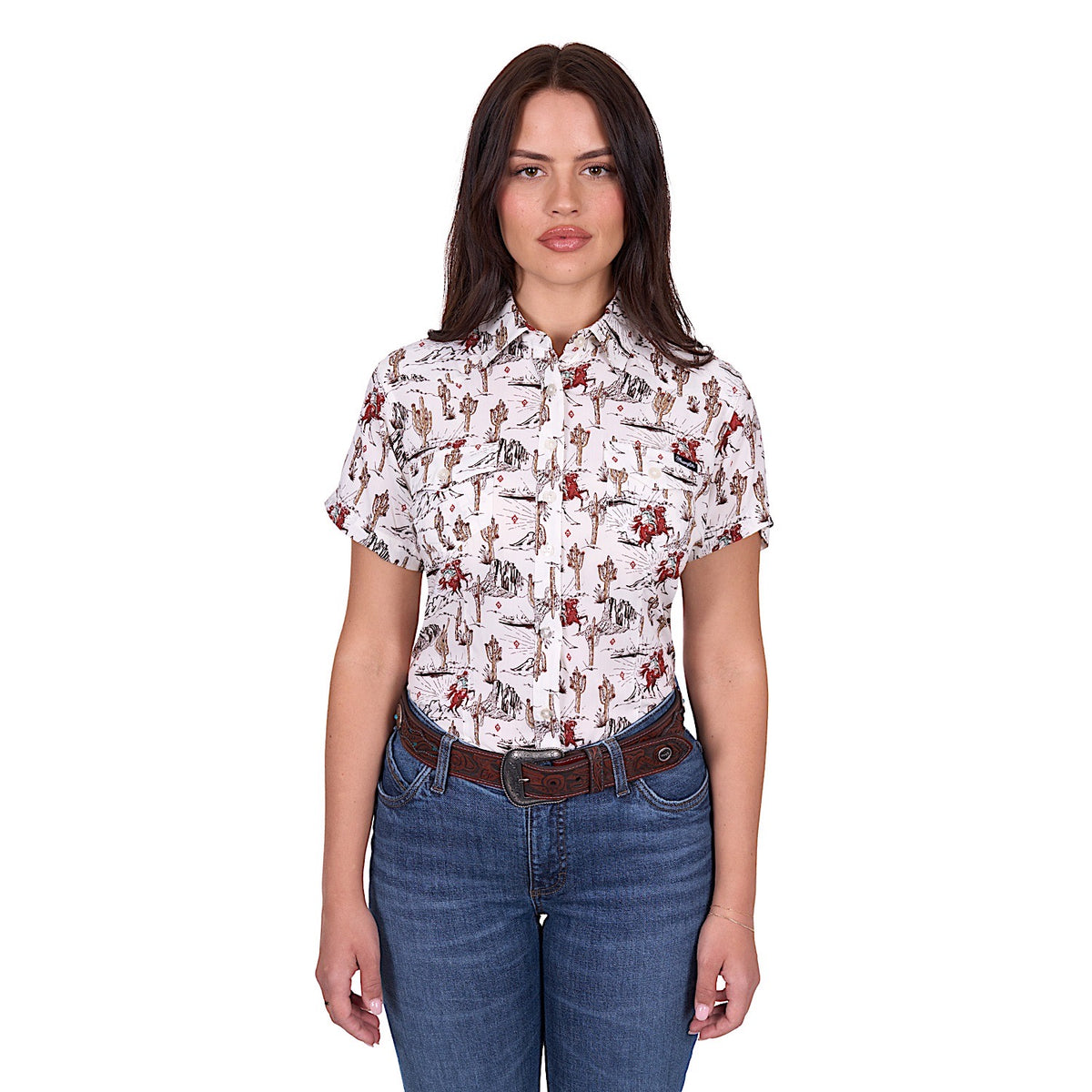 Wrangler Women’s Celeste Short Sleeve Shirt - Egret