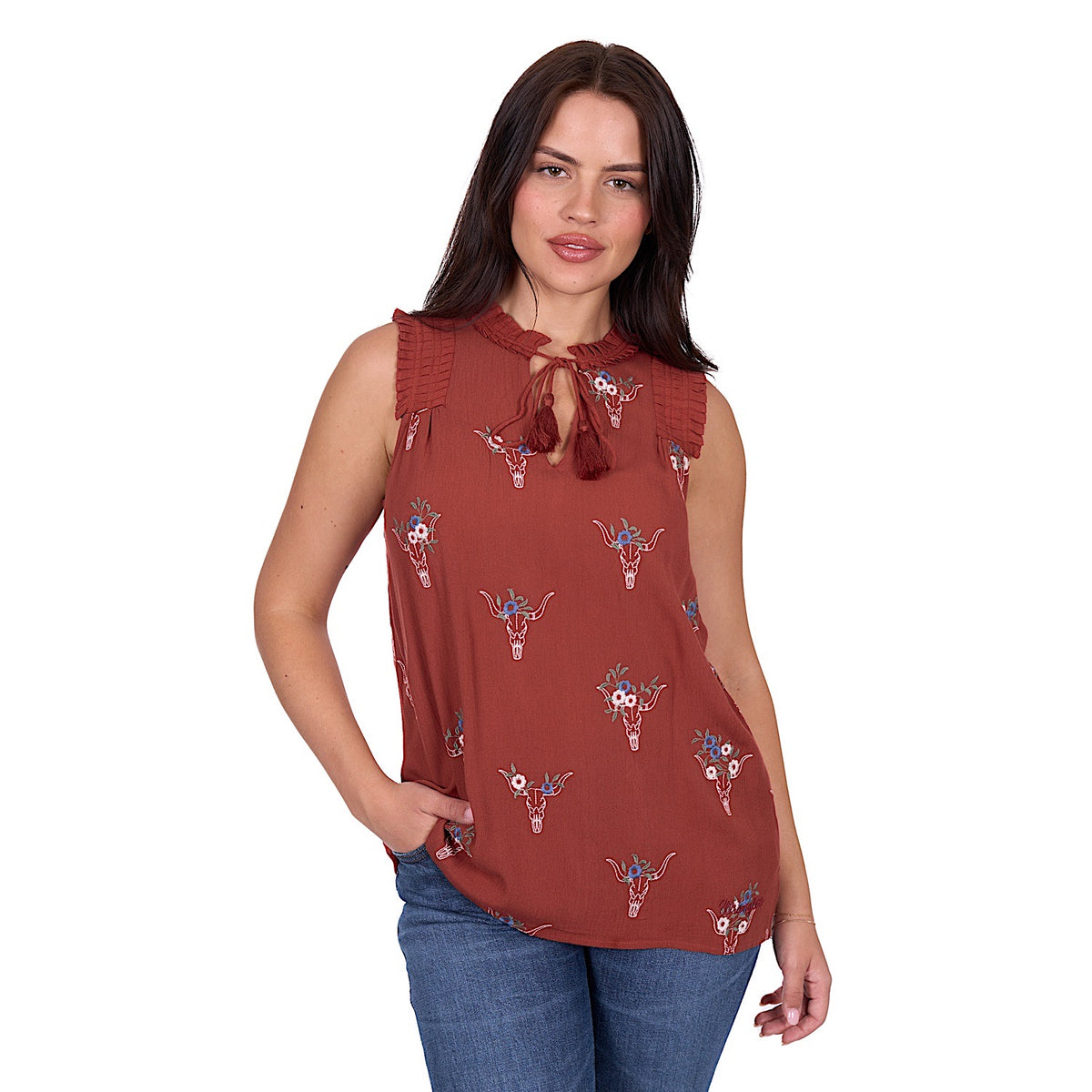 Wrangler Women’s Krissy Blouse - Rust
