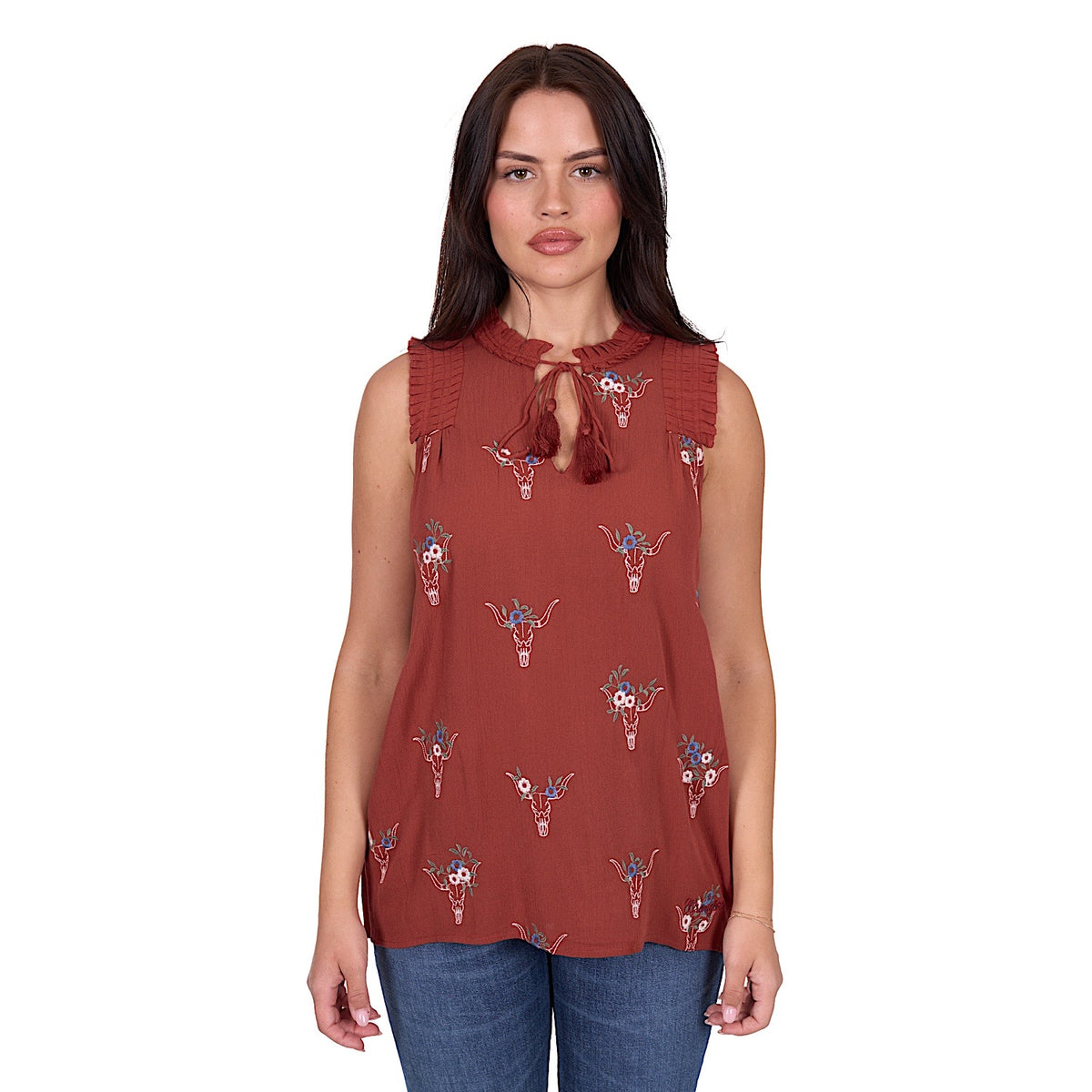 Wrangler Women’s Krissy Blouse - Rust