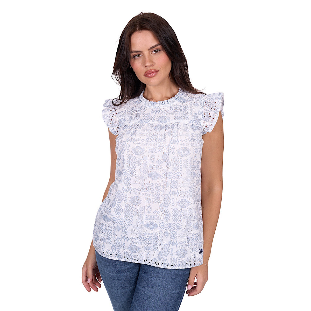 Wrangler Women’s Harlow Blouse - Blue