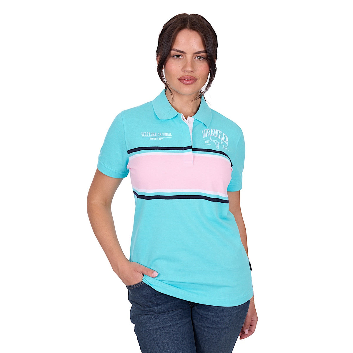 Wrangler Women’s Lyndel Polo - Aqua