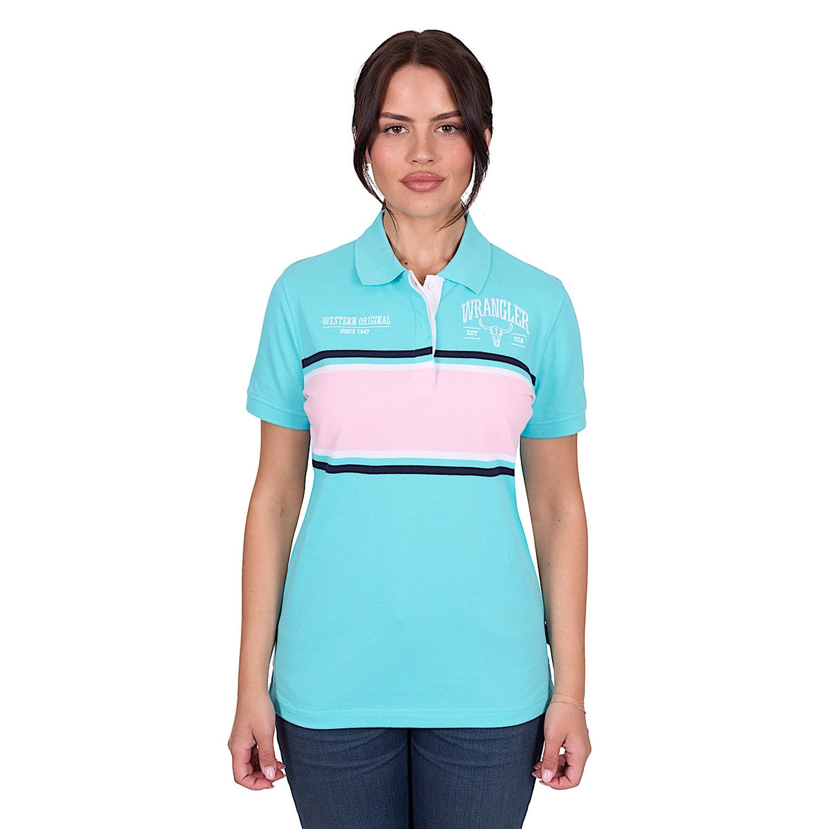 Wrangler Women’s Lyndel Polo - Aqua