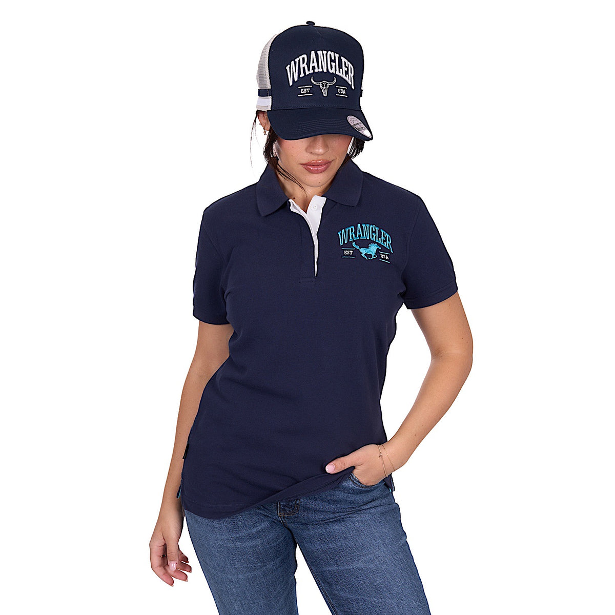 Wrangler Women’s Eliza Polo - Navy