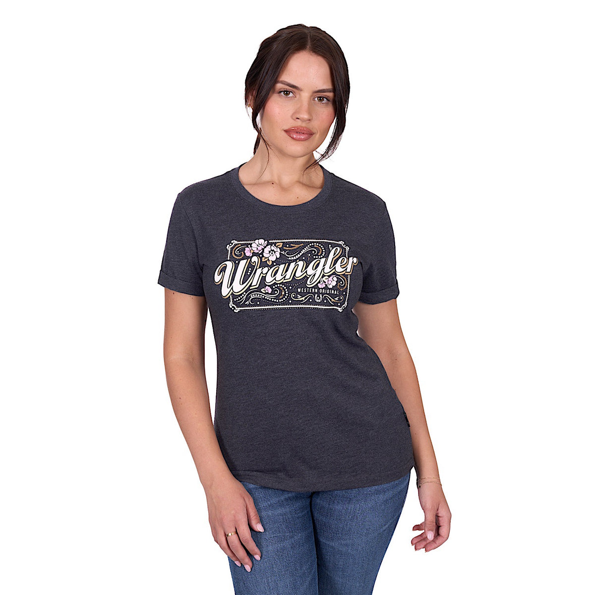 Wrangler Women’s Irene Tee - Charcoal Marle