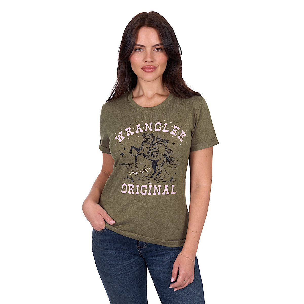 Wrangler Women’s Jenny Tee - Khaki Marle