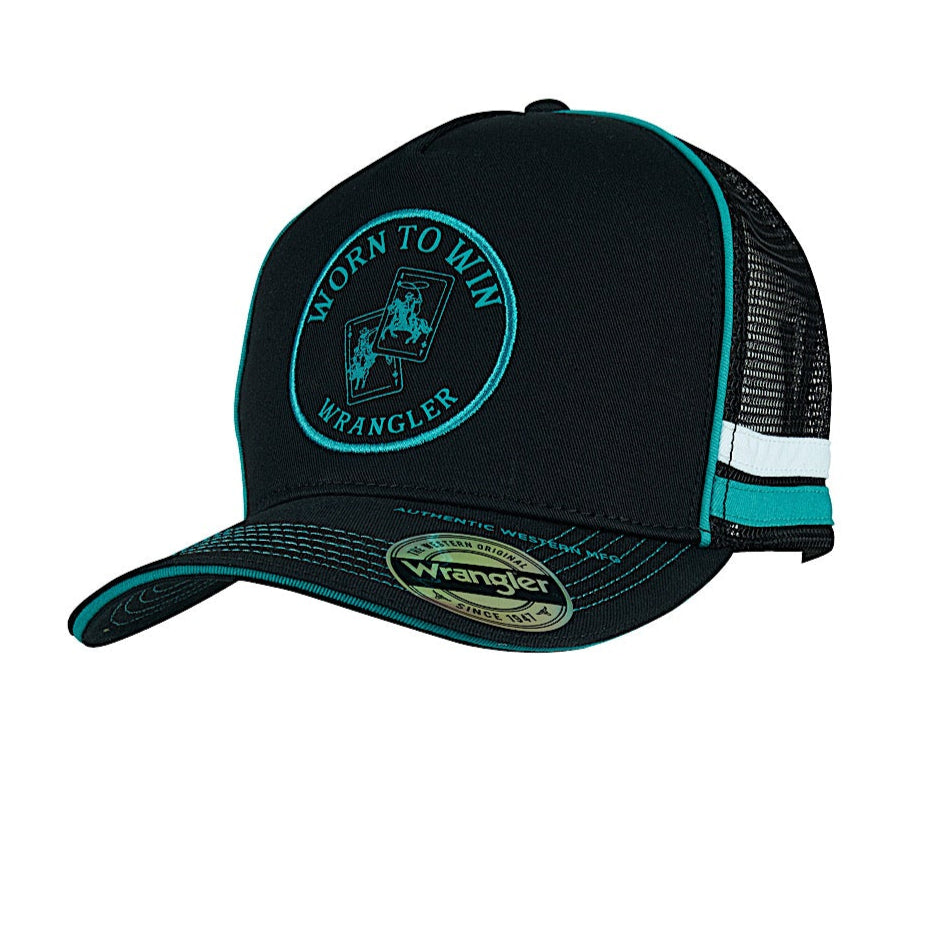Wrangler Ricky High Profile Trucker Cap - Black