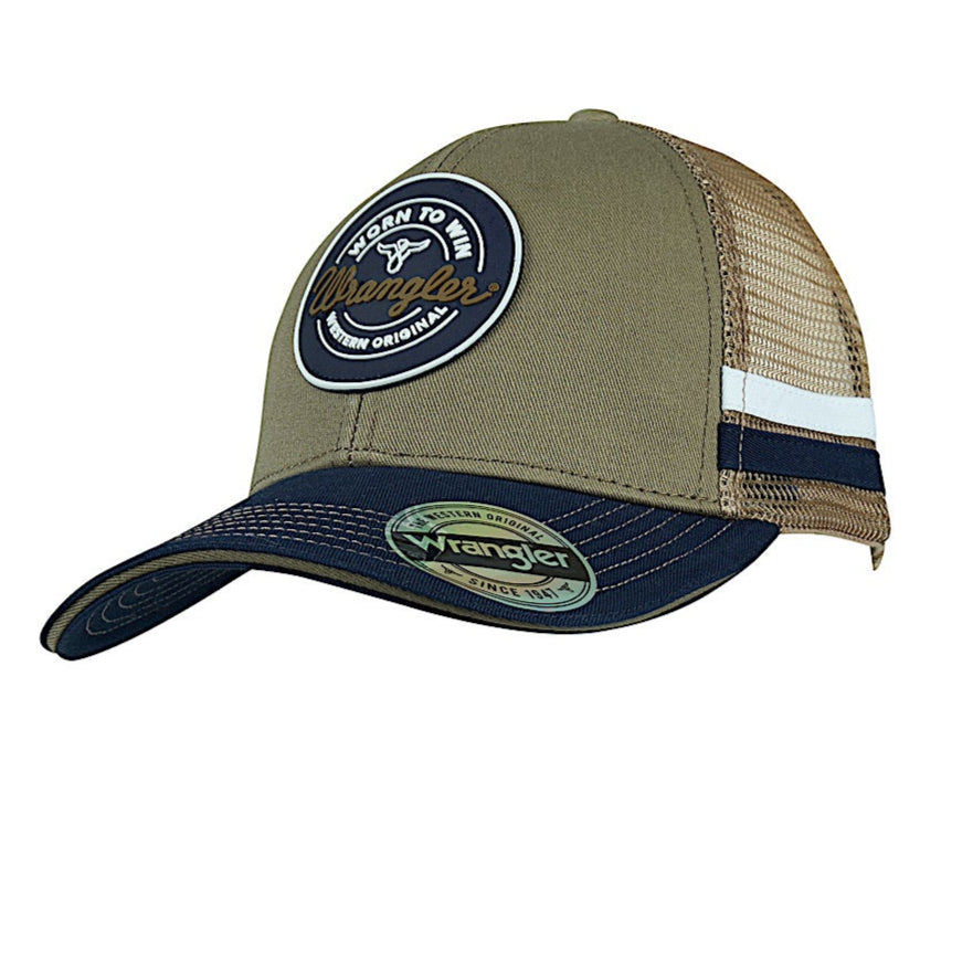 Wrangler Merlin Trucker Cap - Tan/Navy