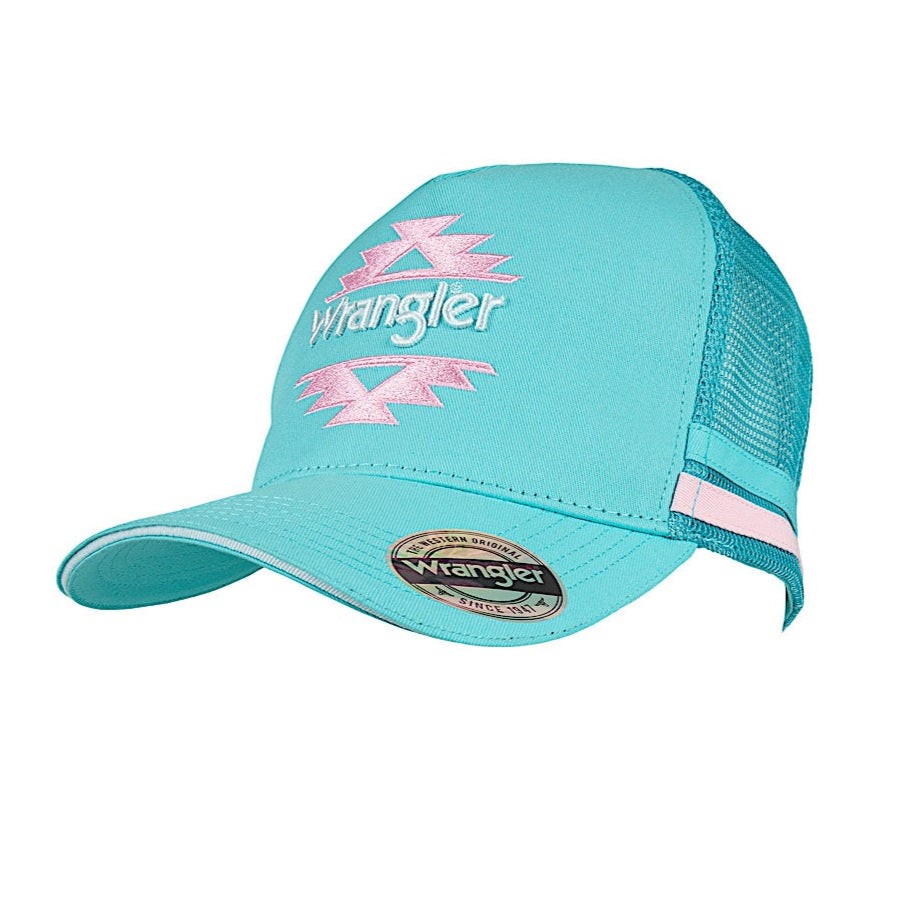 Wrangler Sasha High Profile Trucker Cap - Aqua