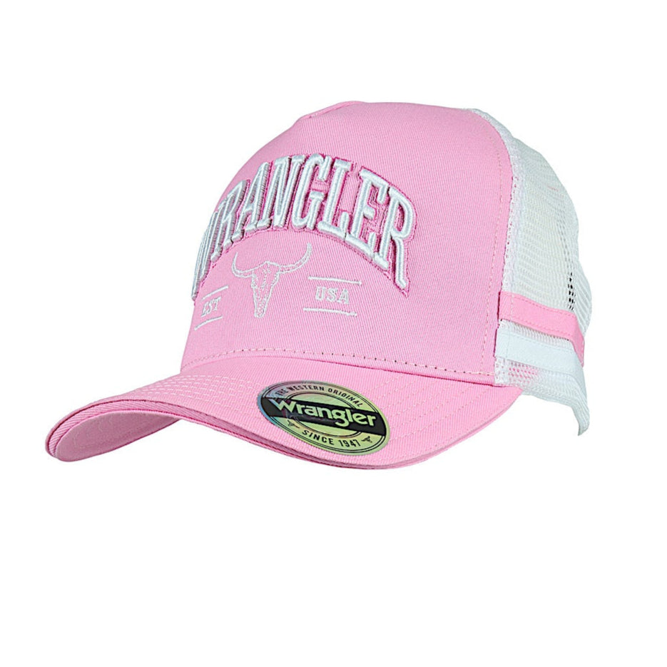 Wrangler Lyndell High Profile Trucker Cap - Pink