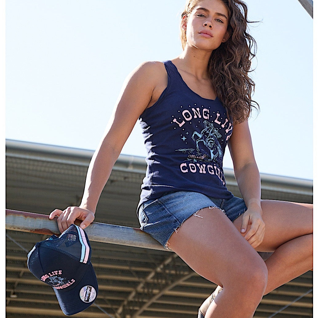 Wrangler Penelope High Profile Trucker Cap - Navy