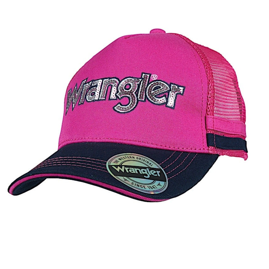 Wrangler Kid’s Marina Trucker Cap - Navy/Pink