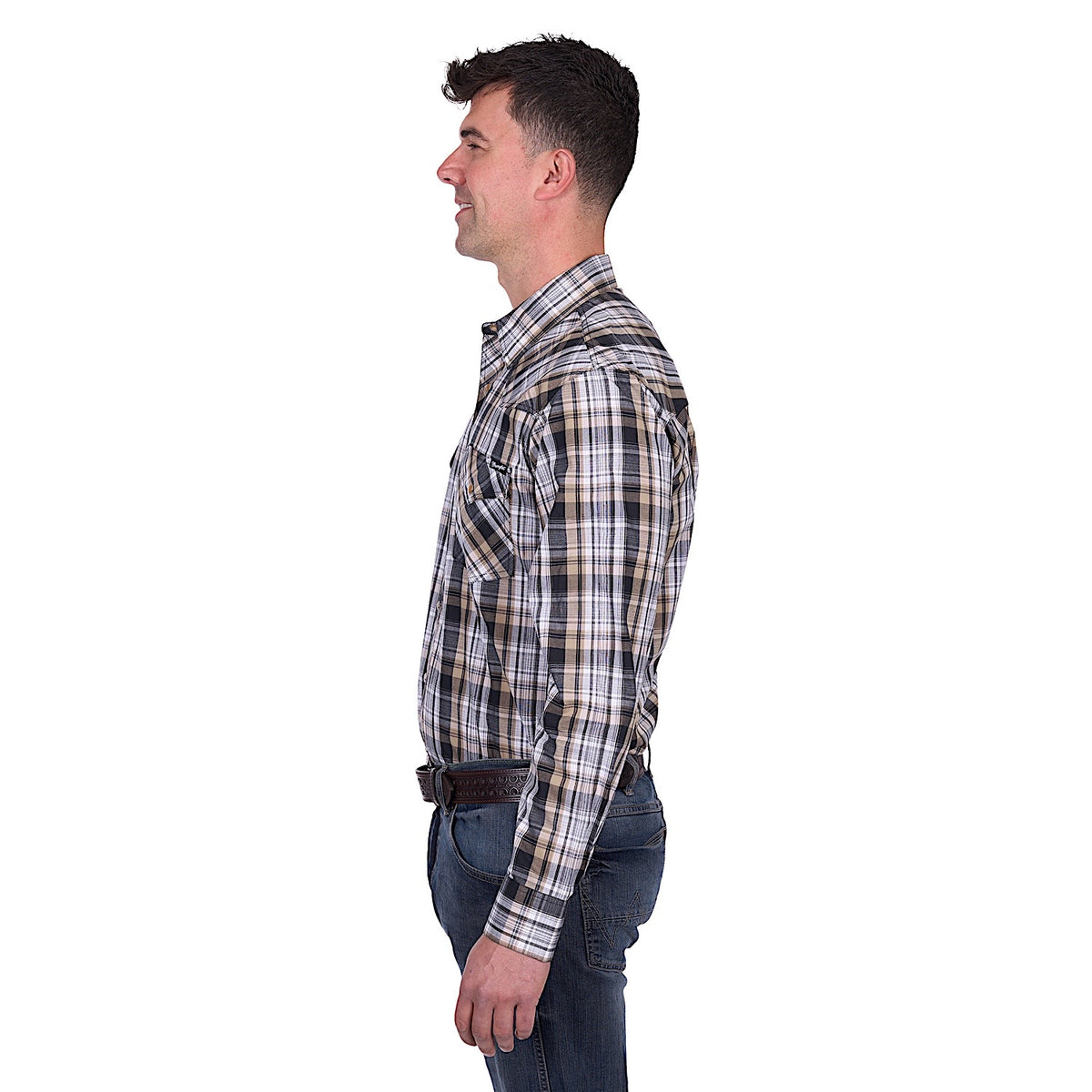 Wrangler Men’s Joel Shirt - Black/Tan