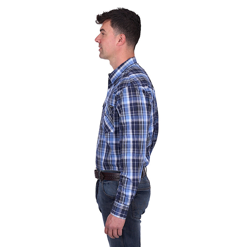 Wrangler Men’s Billy Shirt - Navy/Light Blue