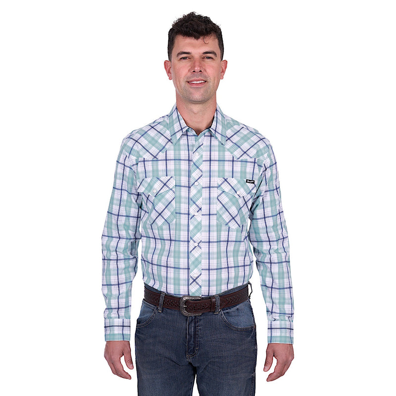 Wrangler Men’s Jacob Shirt - Green/White