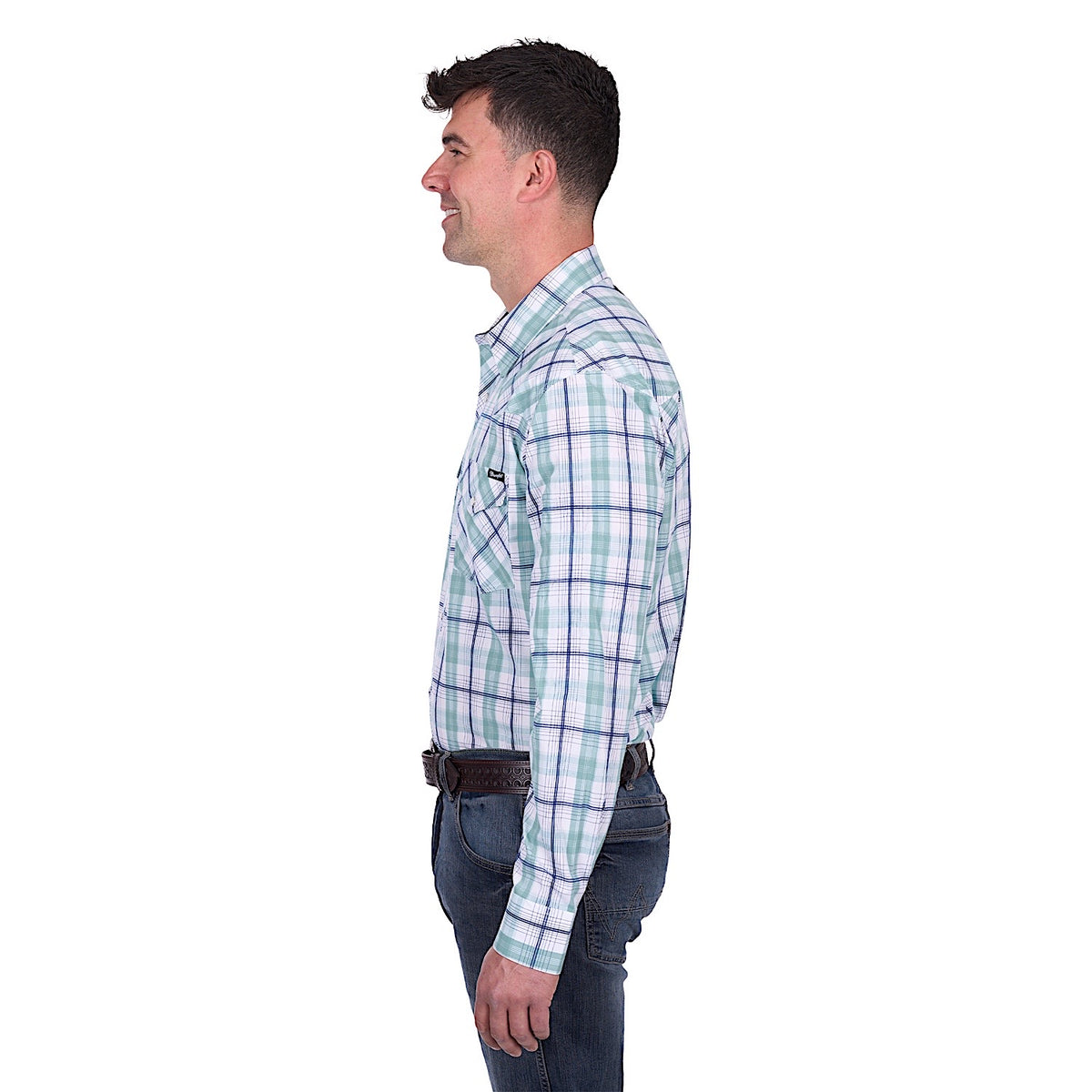 Wrangler Men’s Jacob Shirt - Green/White